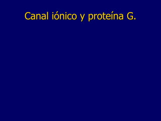Canal iónico y proteína G. 