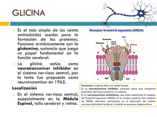 GLICINA
 Es el más simple de los veinte
aminoácidos usados para la
formación de las proteínas.
Funciona armónicamente con...