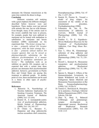 Feltenstein M., See R., The neurocircuitry of addiction: an overview, British Journal of Pharmacology (2008); Vol. 154, 261–274
