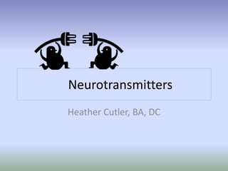 Neurotransmitters
Heather Cutler, BA, DC
 