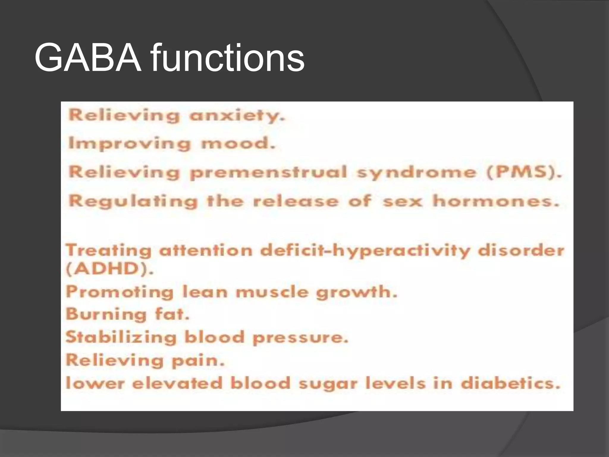 GABA functions