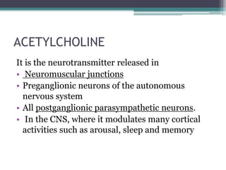 Neurotransmitter systems | PPTX
