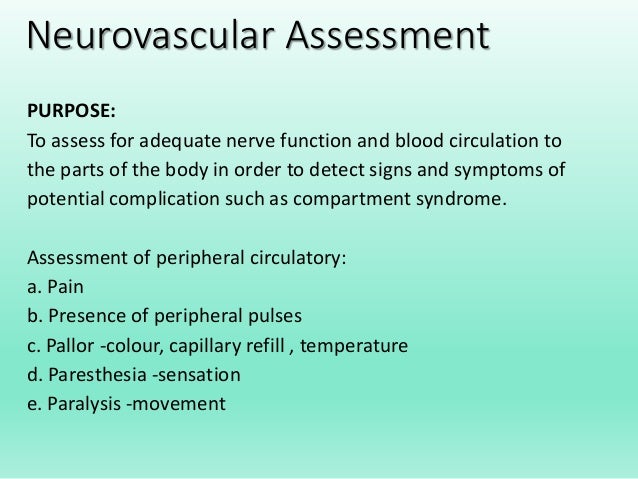 Neurovascular Observations Chart