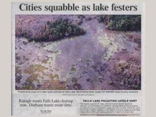 North Carolina’s water quality standard for Chlorophyll-a 
is 40 ug/l. This graphic shows water quality violations 
identified in 2005-2007. 
 