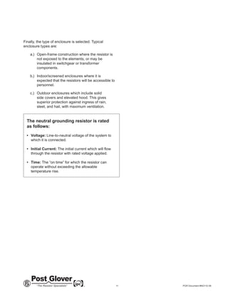 Neutral grounding resistor | PDF