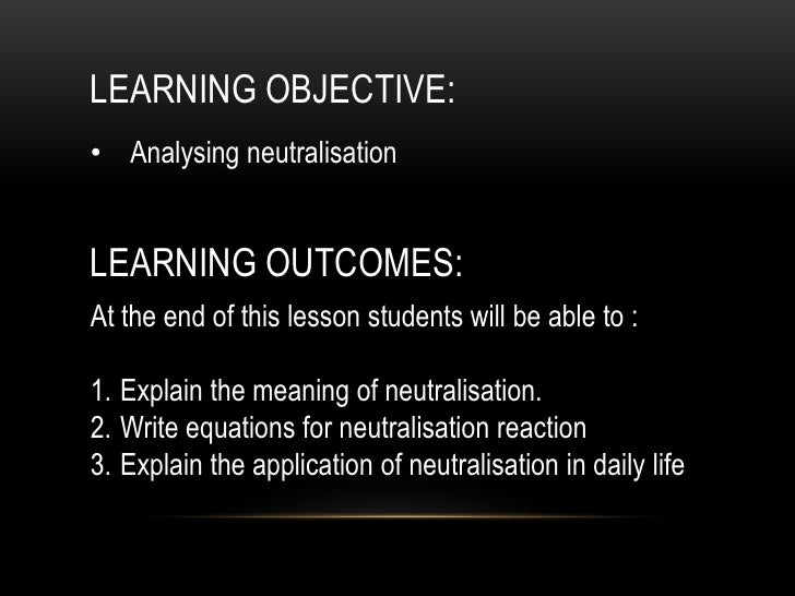 Neutralization Reaction Definition Examples Applications