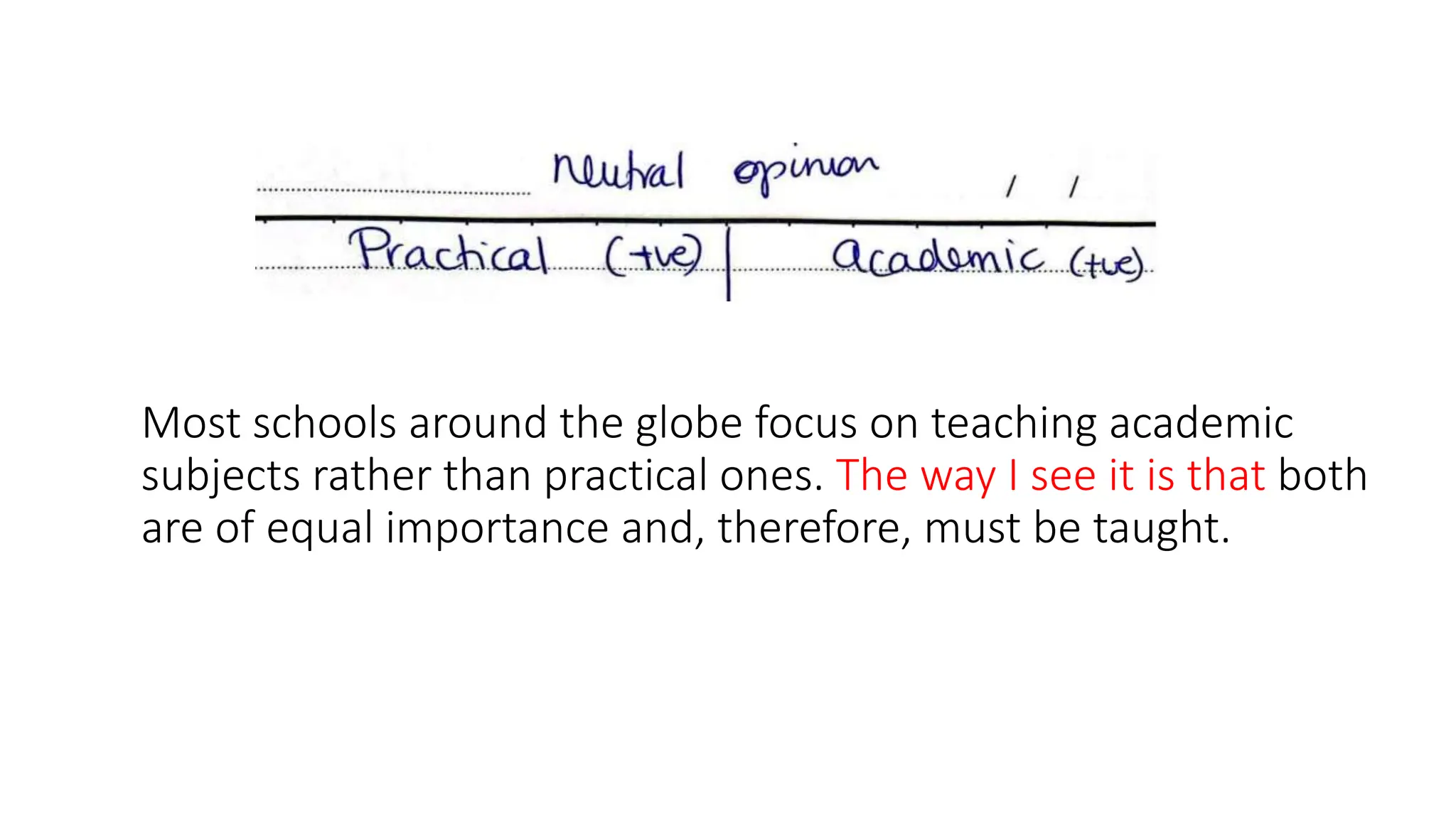 Neutral opinion - practical vs academic.pptx