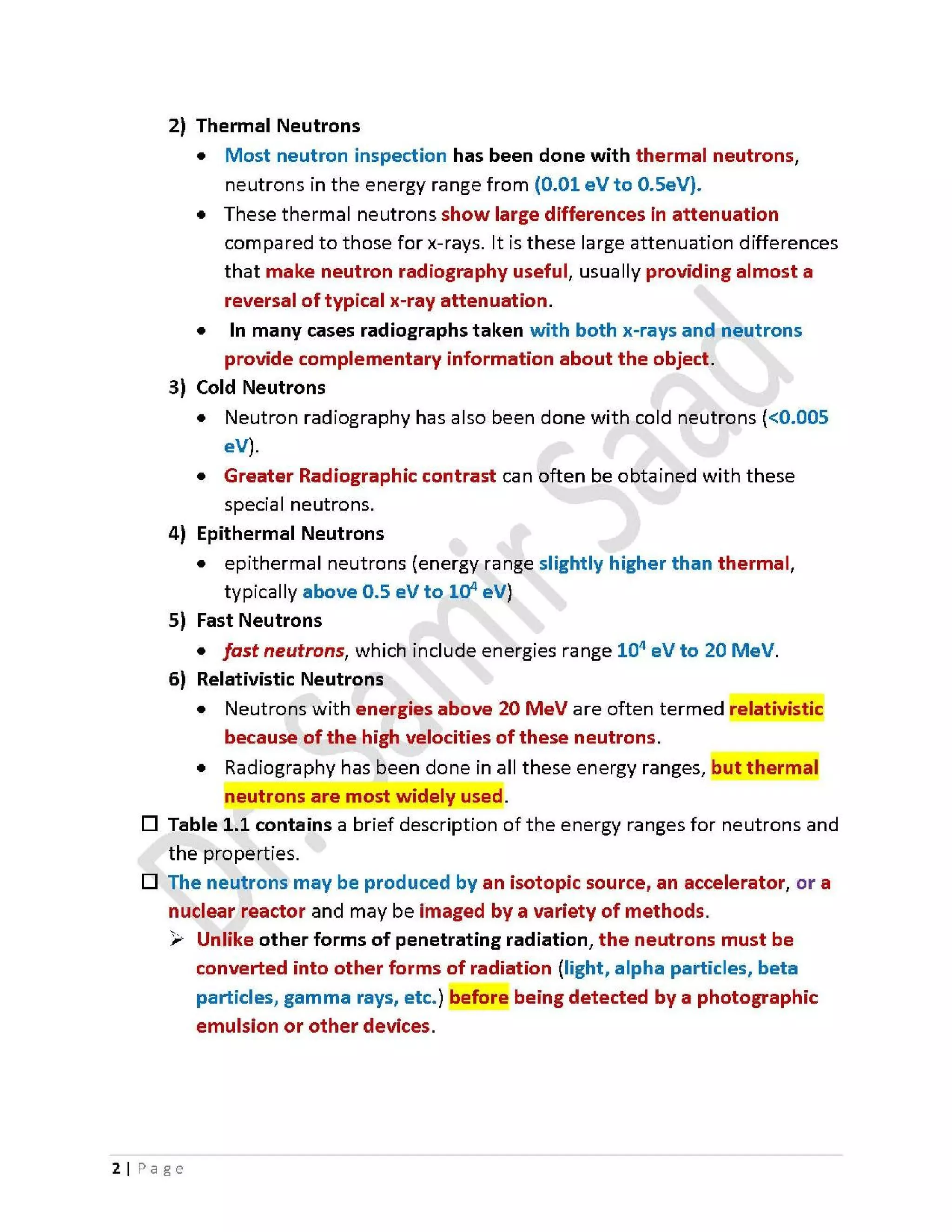 ASNT Neutron Radiography (NR) Level III Notes-Dr. Samir Saad | PDF