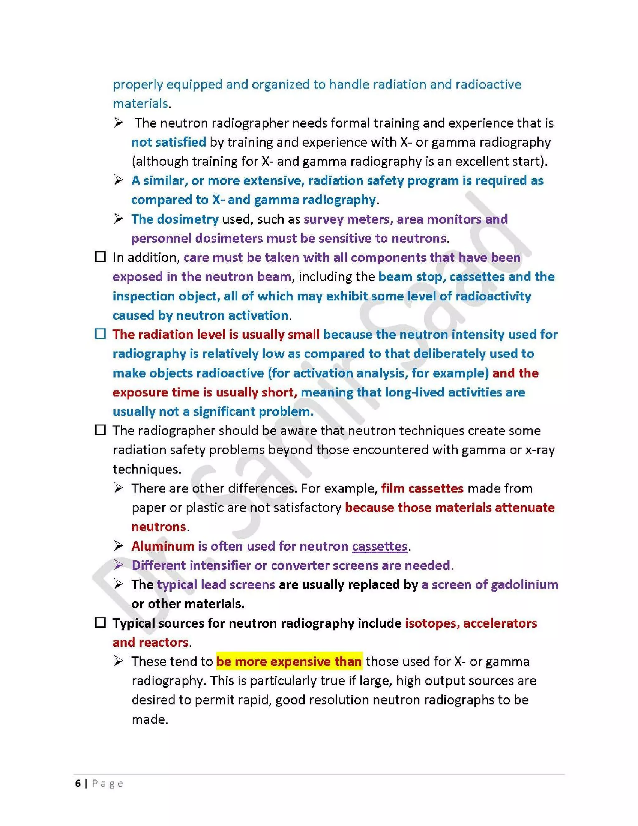 ASNT Neutron Radiography (NR) Level III Notes-Dr. Samir Saad | PDF
