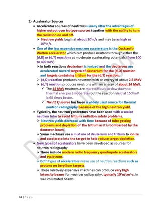 ASNT Neutron Radiography (NR) Level III Notes-Dr. Samir Saad | PDF