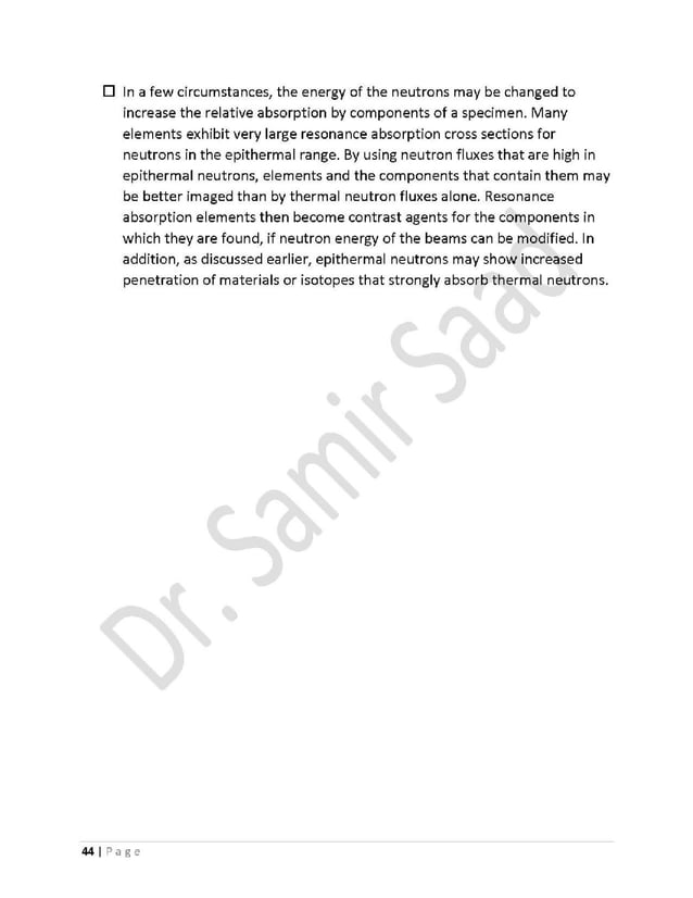 ASNT Neutron Radiography (NR) Level III Notes-Dr. Samir Saad | PDF