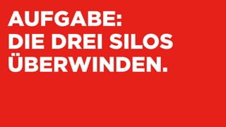 AUFGABE:
DIE DREI SILOS
ÜBERWINDEN.
 