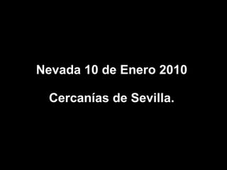 Nevada 10 de Enero 2010 Cercanías de Sevilla. 