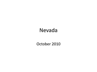 Nevada October 2010
