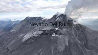 Nevado Del Ruiz
November 13th 1985
Estimated 23,000 dead (BBC News)
 