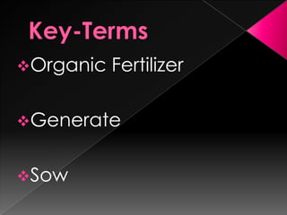 Organic   Fertilizer

Generate


Sow
 