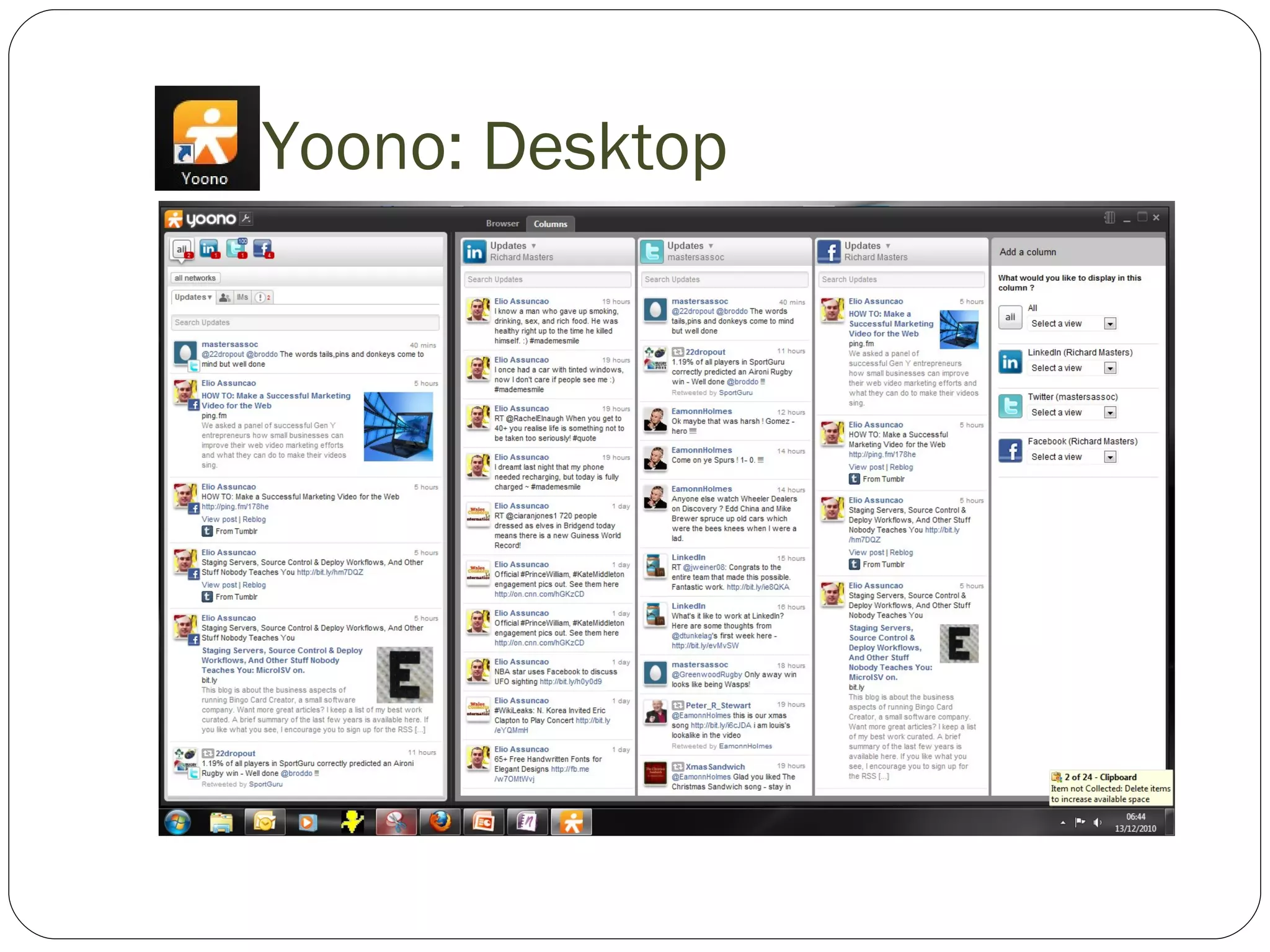 Yoono: Desktop 