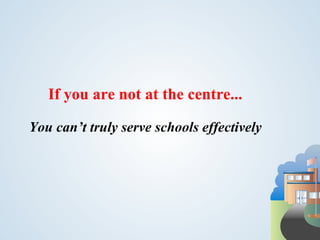 If you are not at the centre...

You can’t truly serve schools effectively
 