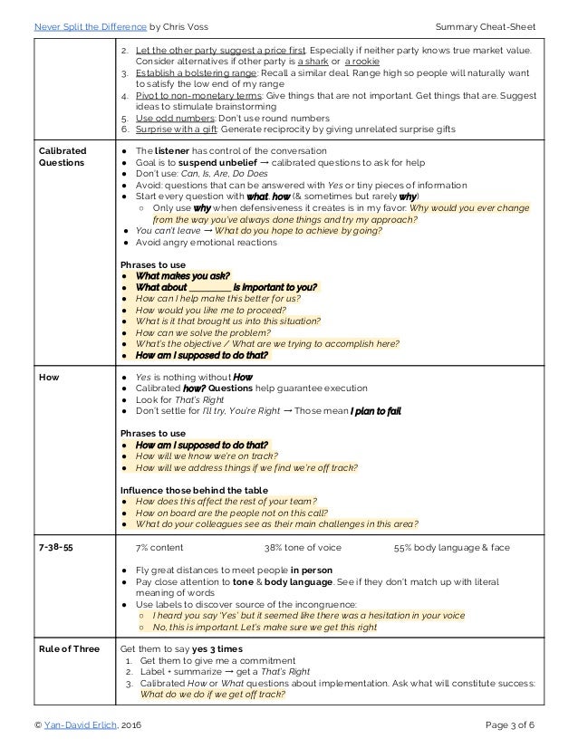 Never Split the Difference Cheat-Sheet