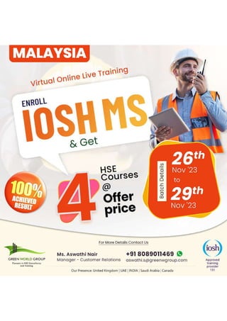 Never Stop Watering To Your HSE Knoledge - IOSH Course in Malaysia.pdf