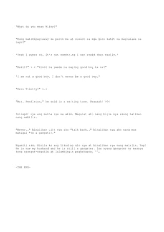 Never talk back to a gangster