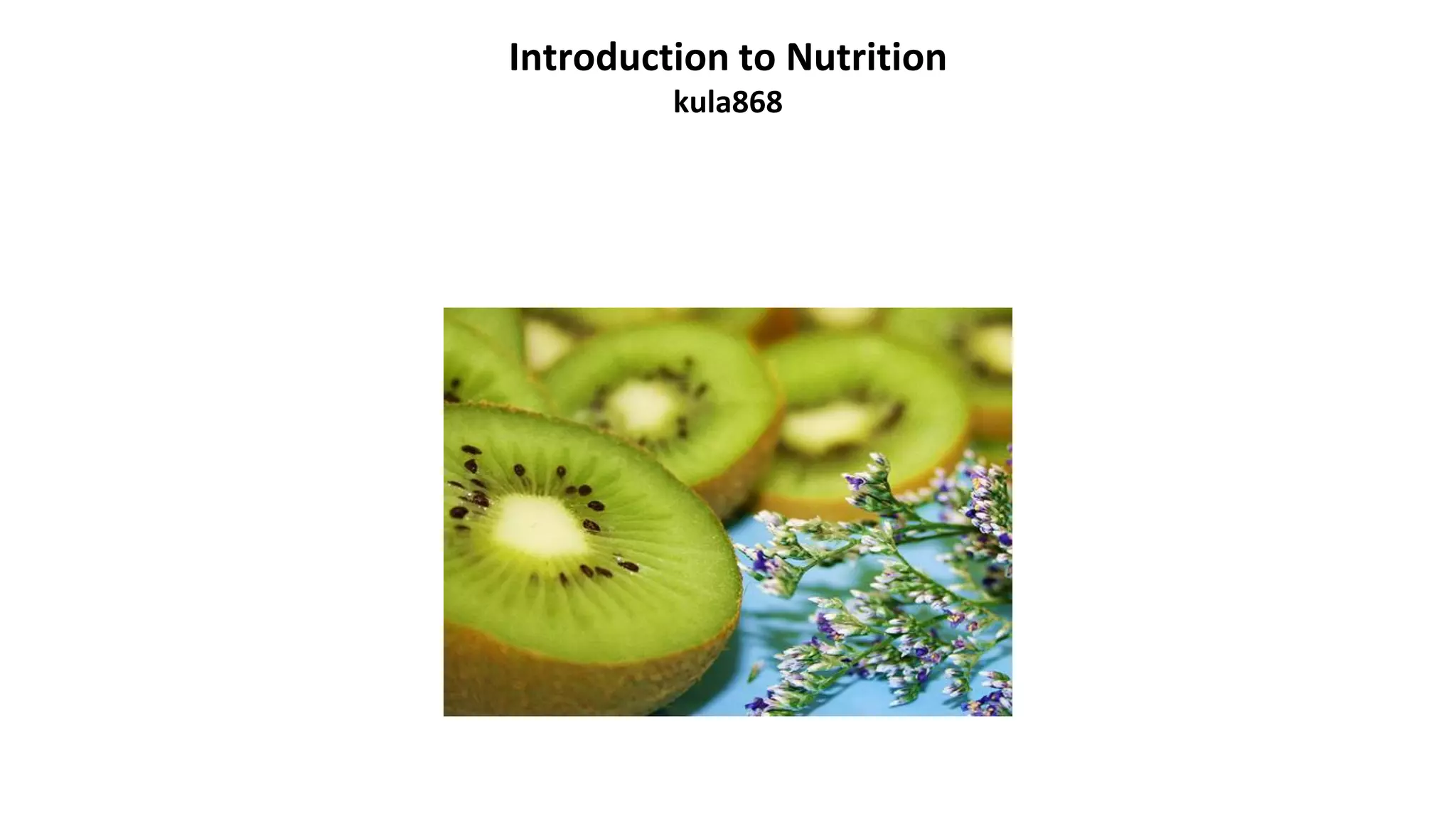 Introduction to Nutrition
kula868
 