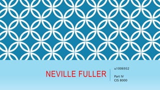 NEVILLE FULLER 
u1006932 
Part IV 
CIS 8000 
 