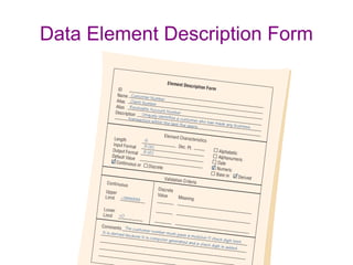 Data Element Description Form 