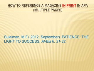 Proper Citation and Referencing for Newspapers and Magazines | PPTX
