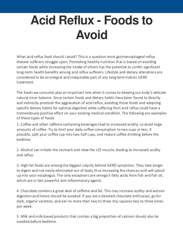 Foods To Eat For Acid Reflux Sufferers Foods To Eat For Acid Reflux Sufferers