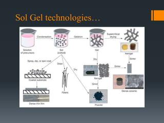 Sol Gel technologies…
 