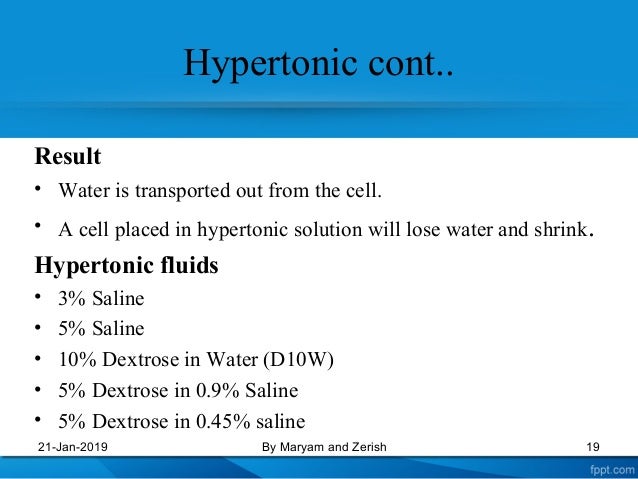 Isotonic Hypotonic And Hypertonic Solutions