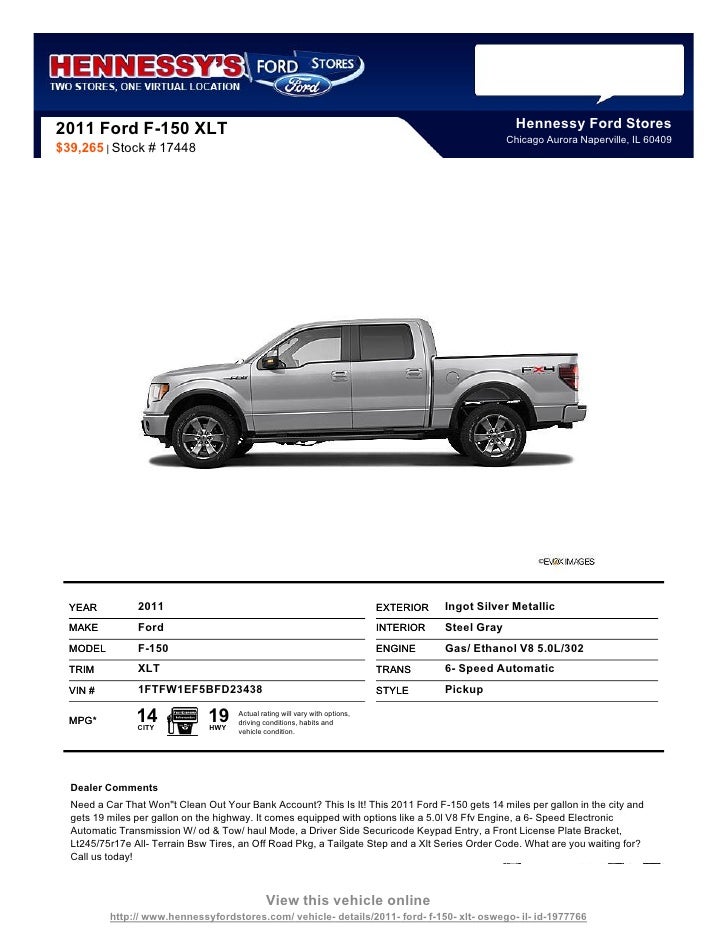 New 2011 Ford F 150 Xlt