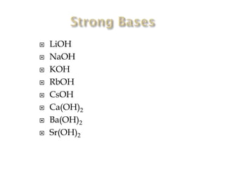 








LiOH
NaOH
KOH
RbOH
CsOH
Ca(OH)2
Ba(OH)2
Sr(OH)2

 