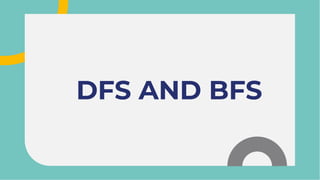 DFS AND BFS
DFS AND BFS
 