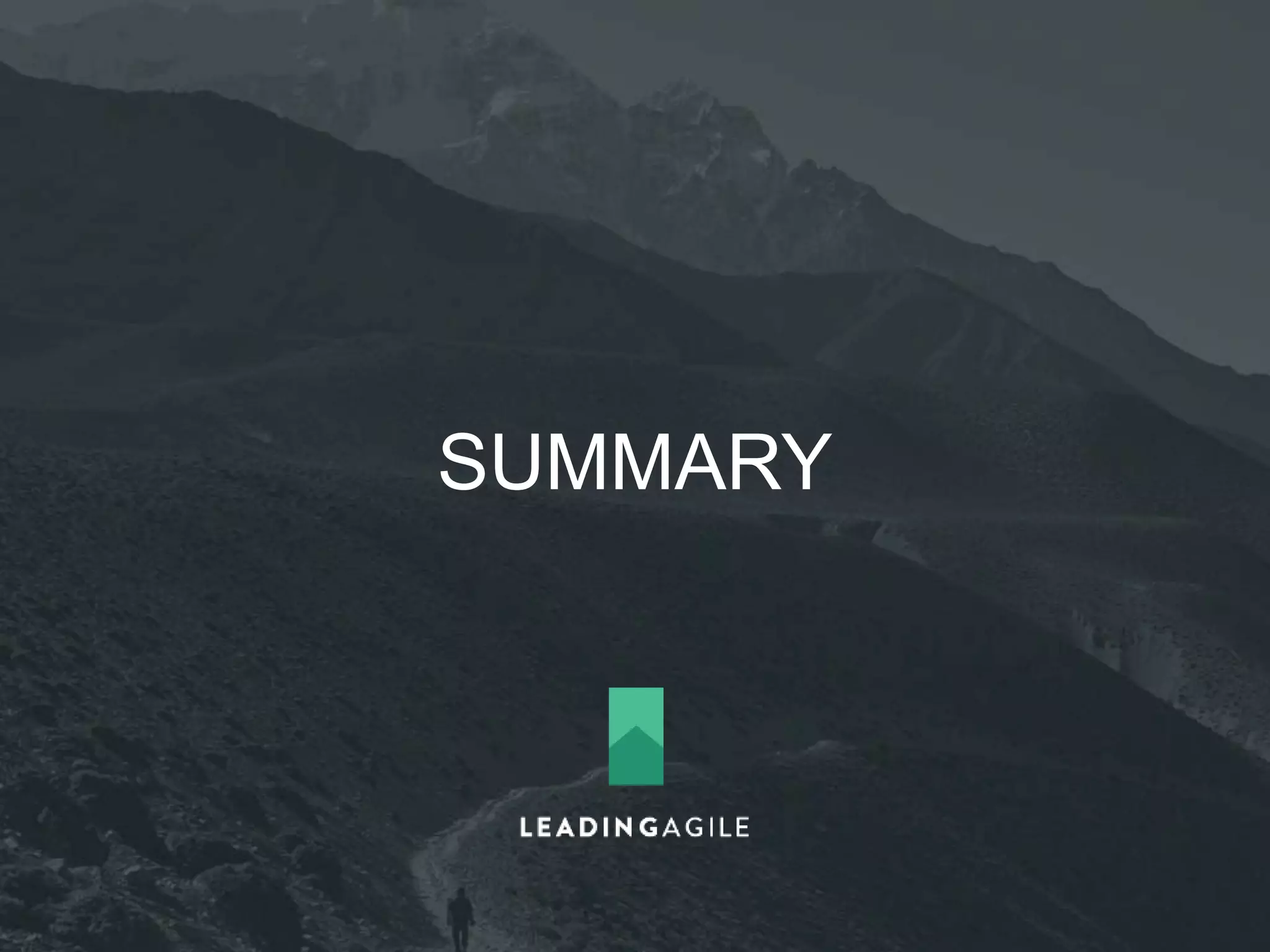 Theory of Transformation 
Agile transformation begins 
by defining a rational system 
of delivery for the enterprise 
 