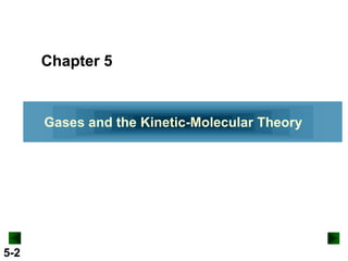 Chapter 5

Gases and the Kinetic-Molecular Theory

5-2

 