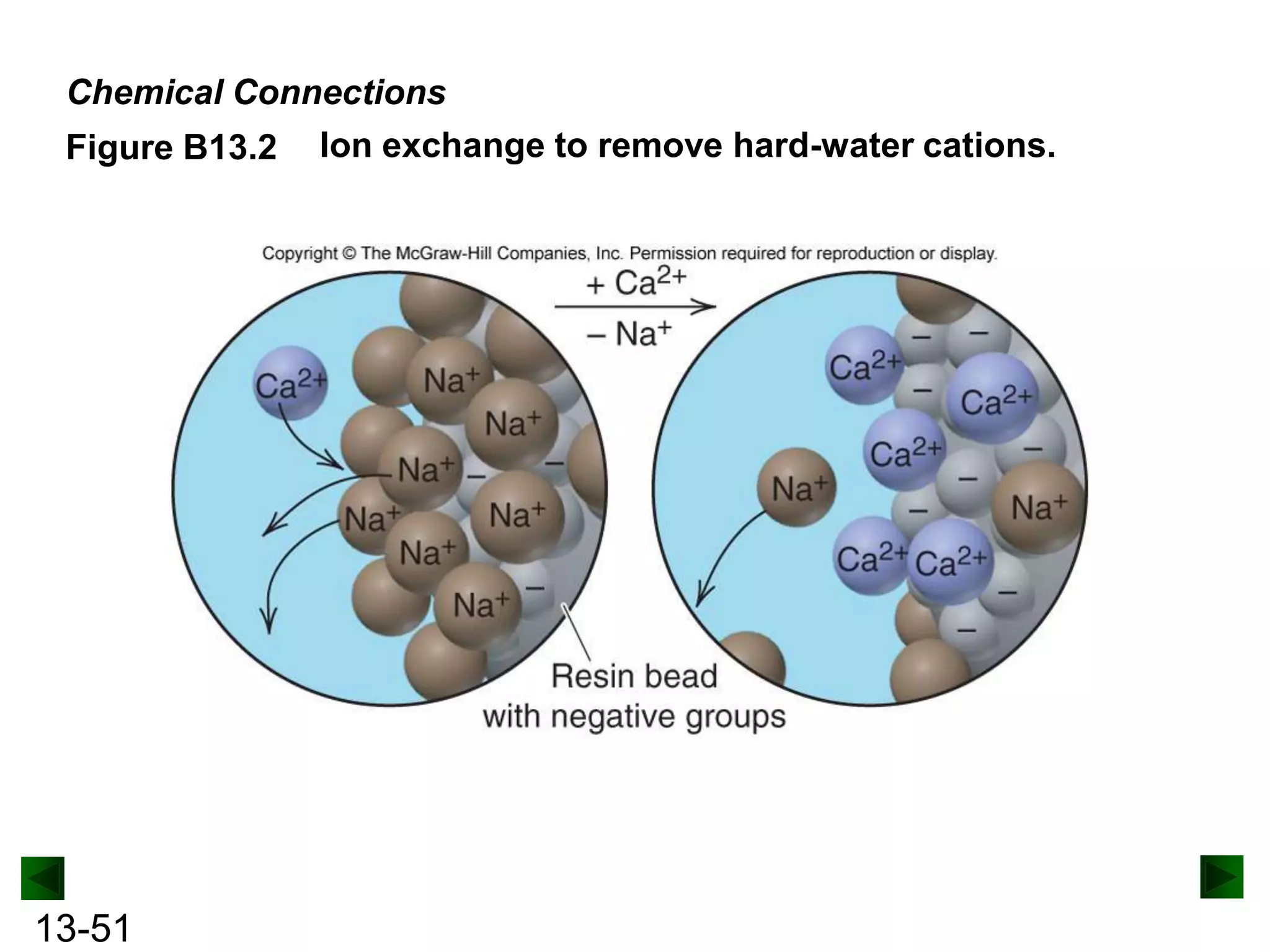 Chemical Connections
Figure B13.2 Ion exchange to remove hard-water cations.

13-51

 