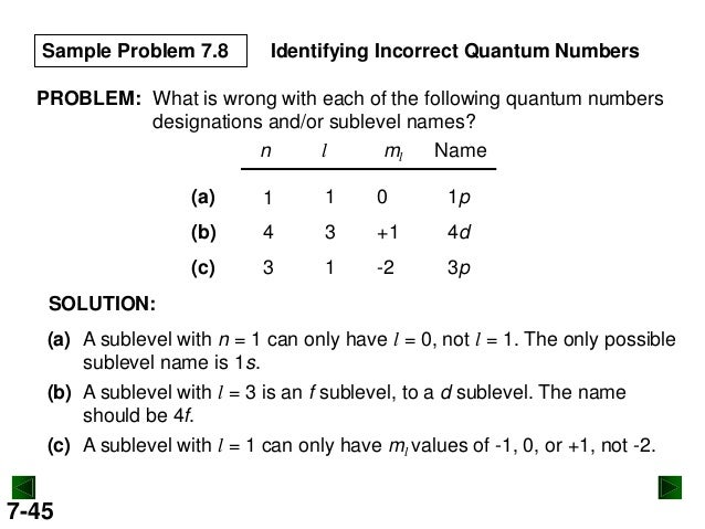 What Are The Possible Values Of L If N = 5? New chm 151_unit_4_power_points
