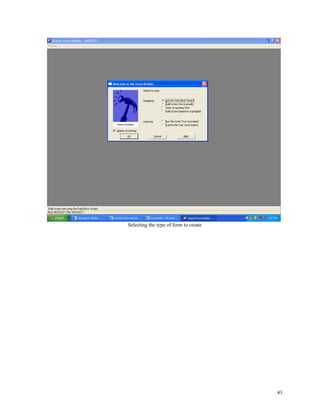 Selecting the type of form to create
43
 