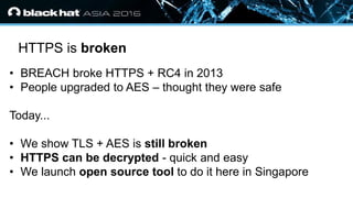 • Click to edit Master text styles
— Second level
• Third level
— Fourth level
» Fifth level
HTTPS is broken
• BREACH brok...