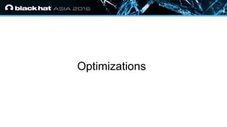 • Click to edit Master text styles
— Second level
• Third level
— Fourth level
» Fifth level
Optimizations
 