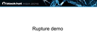 • Click to edit Master text styles
— Second level
• Third level
— Fourth level
» Fifth level
Rupture demo
 