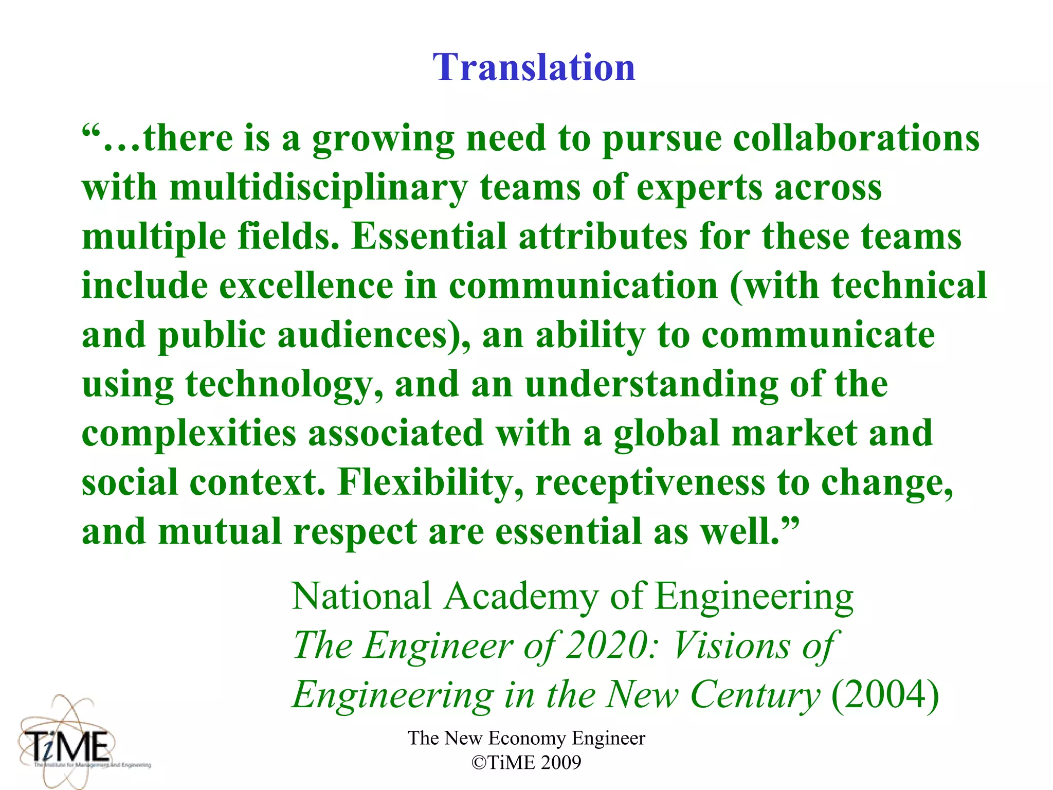 New Economy Engineer v.1