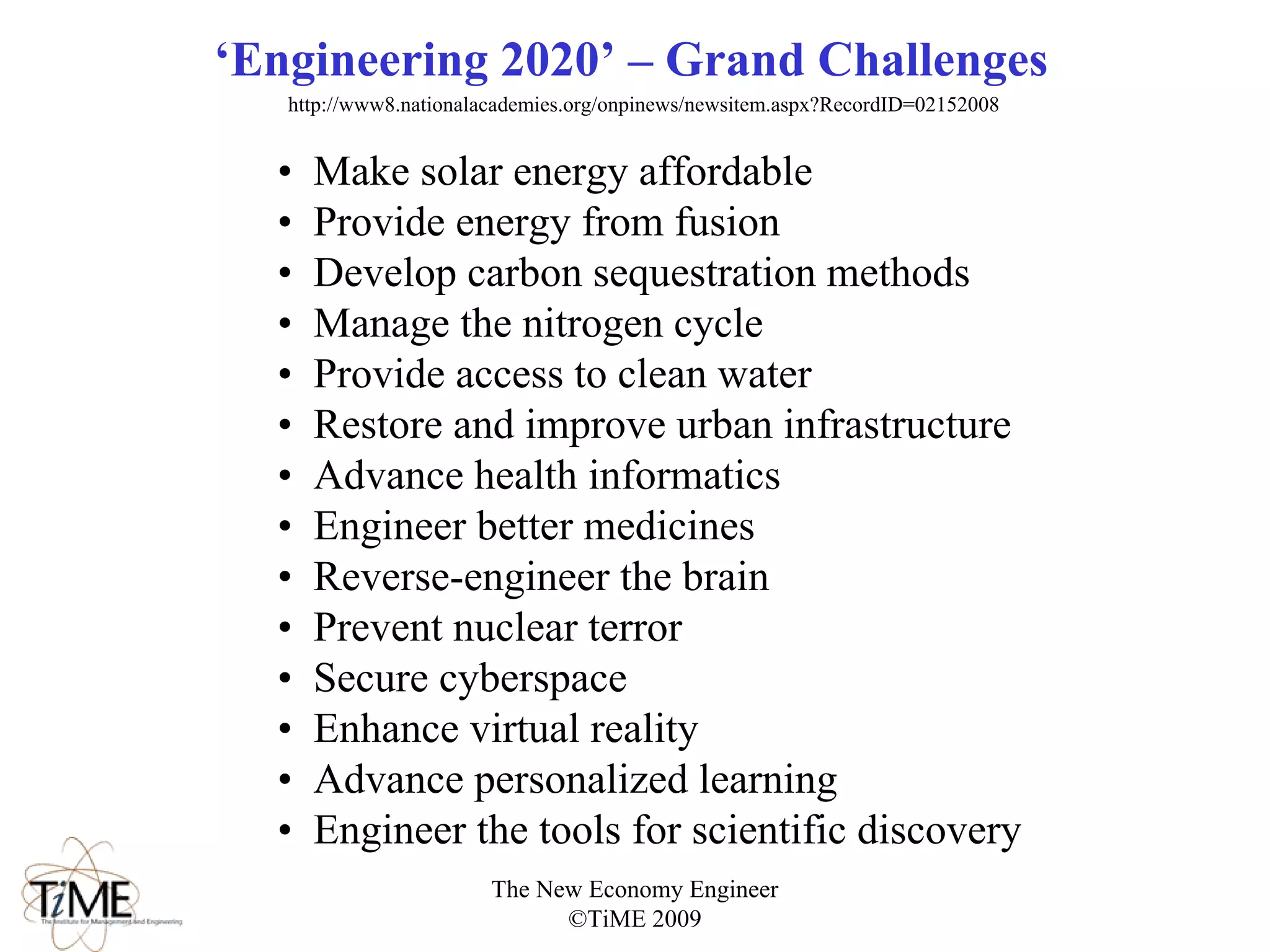 New Economy Engineer v.1