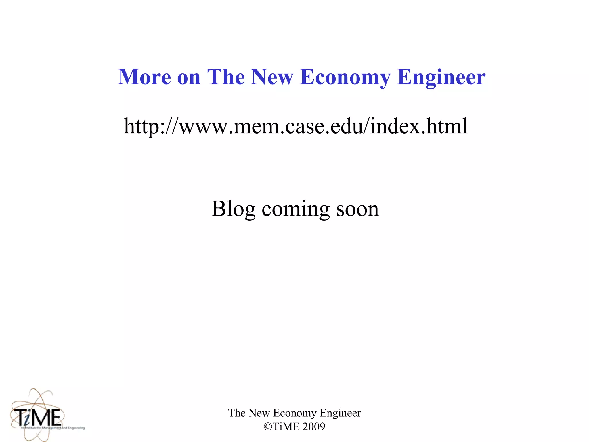 New Economy Engineer v.1