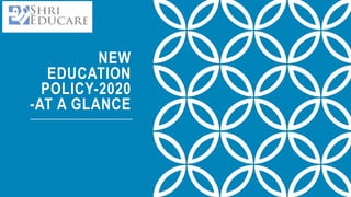 NEW
EDUCATION
POLICY-2020
-AT A GLANCE
 