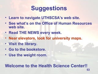 New Employee Orientation Slides 200609 UTHSCSA | PPT
