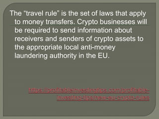 New EU Crypto Rules