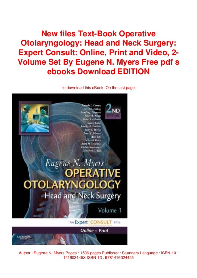 New files TextBook Operative Otolaryngology Head and Neck Surgery